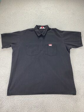 Vintage Ben Davis Half Zip Workwear Pullover Double Pocket Faded USA   Size: 3XL
